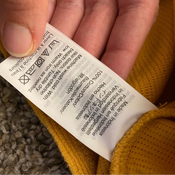 Madewell Yellow Ribbed Tie Front Blouse - Picture 6 of 7